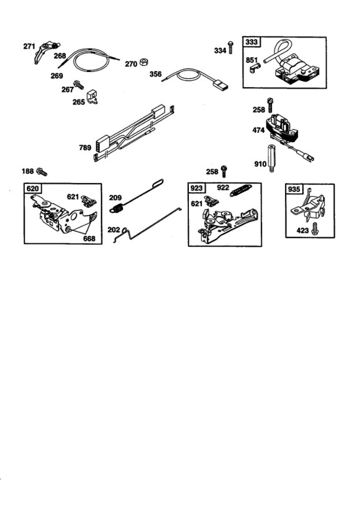 Armature Diagram and Parts List for 12V800-12V899 1742-1766-1776 Briggs and Stratton Engine